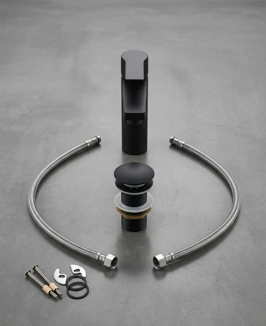 Hesanit German Matte Black Basin Mixer 2001