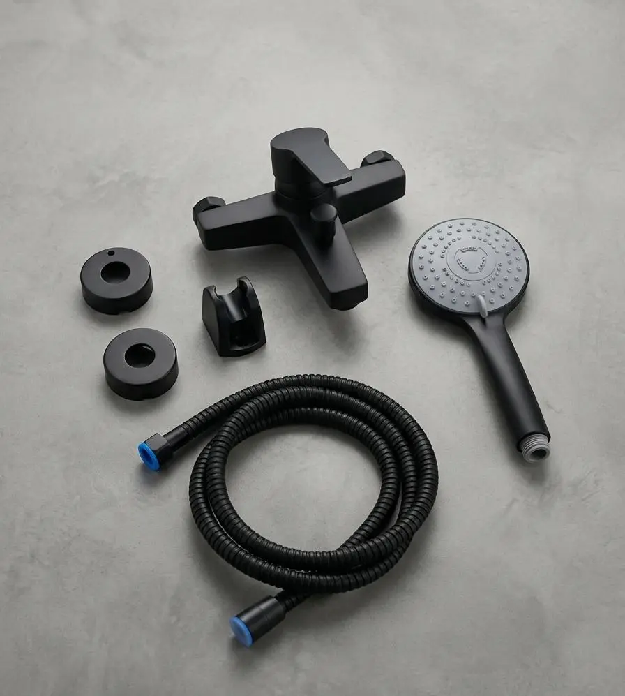Hesanit German Black Shower Mixer 2002