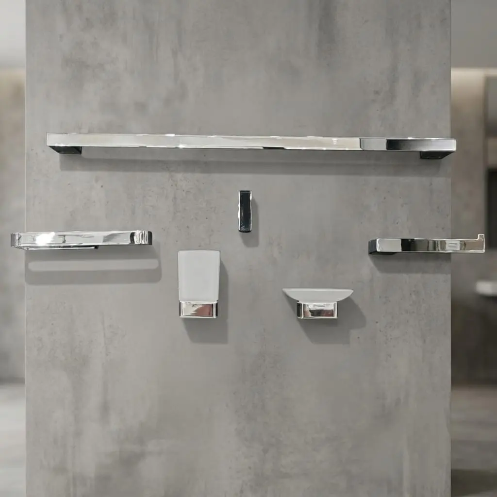 GLORY 6-Piece German Chrome Bathroom Accessory Set, Model A400