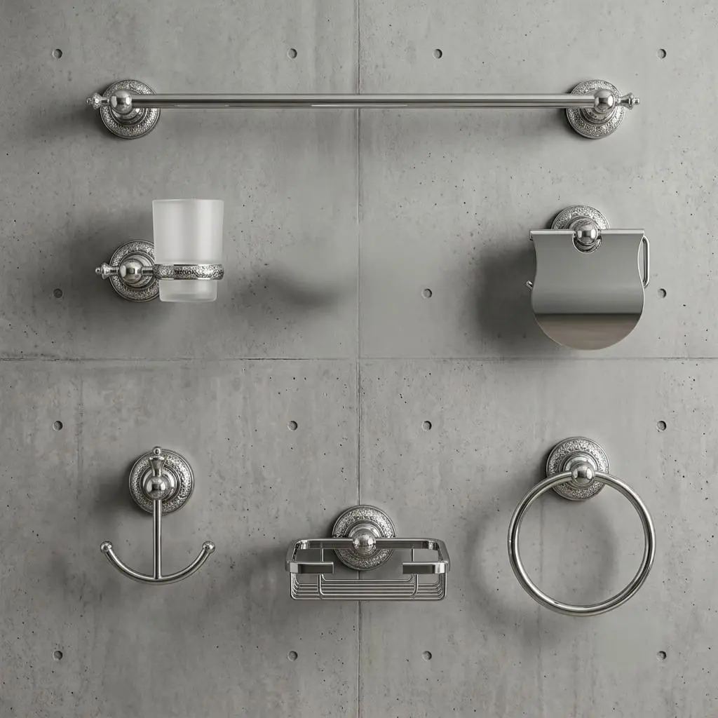 LULU 6-Piece Chrome Bathroom Accessory Set