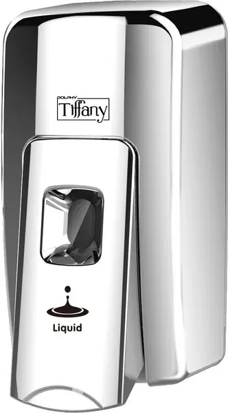Tiffany Single 600 ml Plastic Liquid Soap Dispenser, Chrome, Model DPA-687C