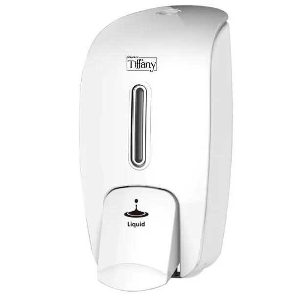 Tiffany Single 800 ml Plastic Liquid Soap Dispenser, White, Model DPA-151051W