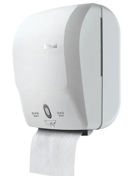 Tiffany White Plastic Laser Toilet Paper Dispenser, Battery and Electric, Model DPA-151063W