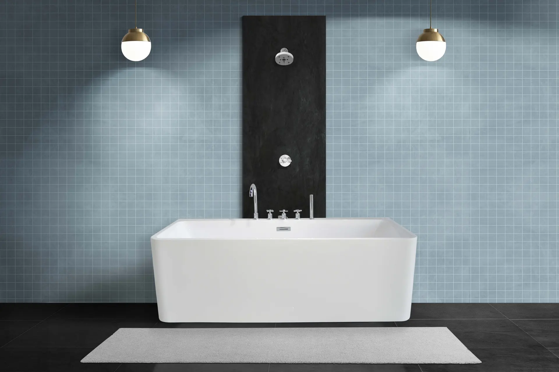 Majestic 089D Freestanding Bathtub with Mixer, 75 x 150 cm