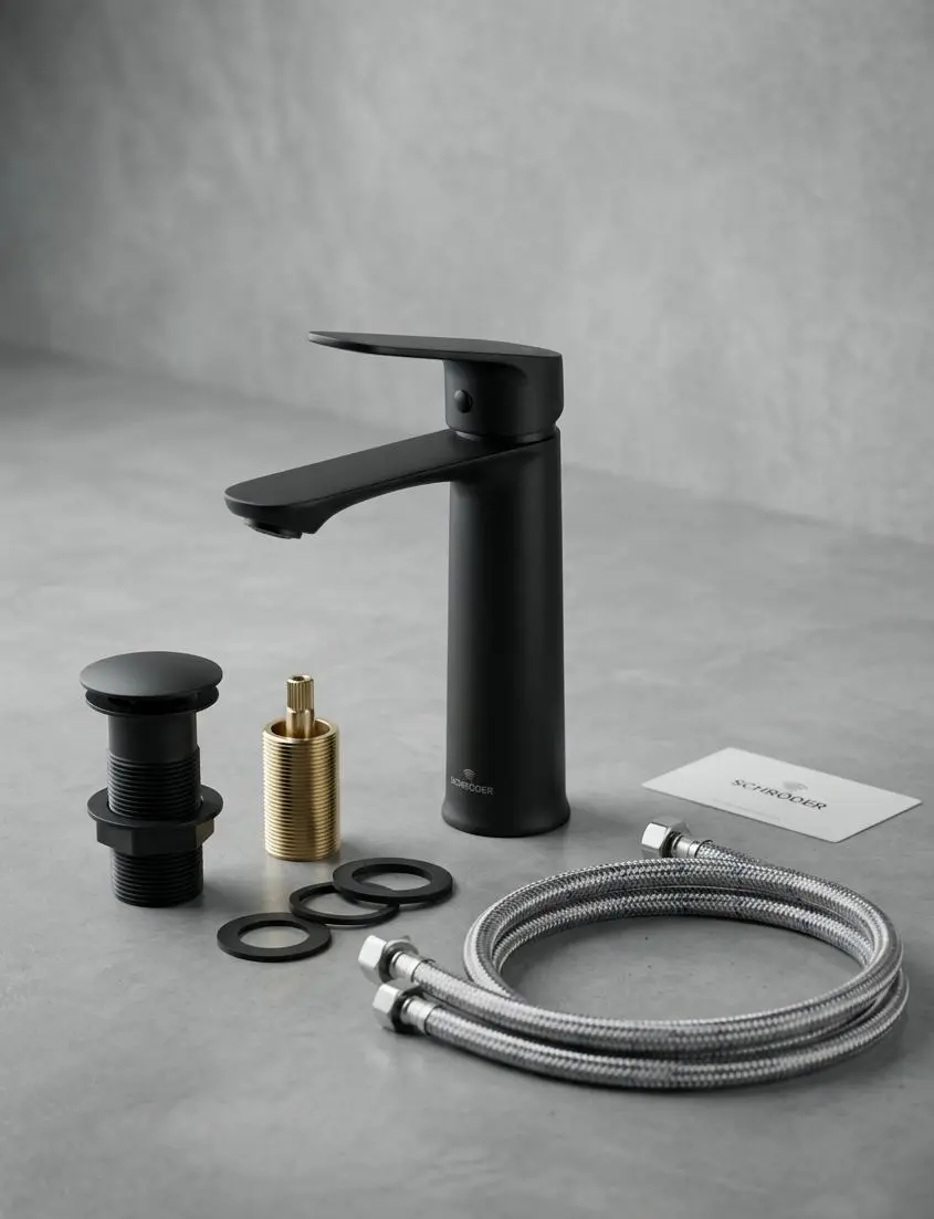 Schroder German Matte Black Basin Mixer