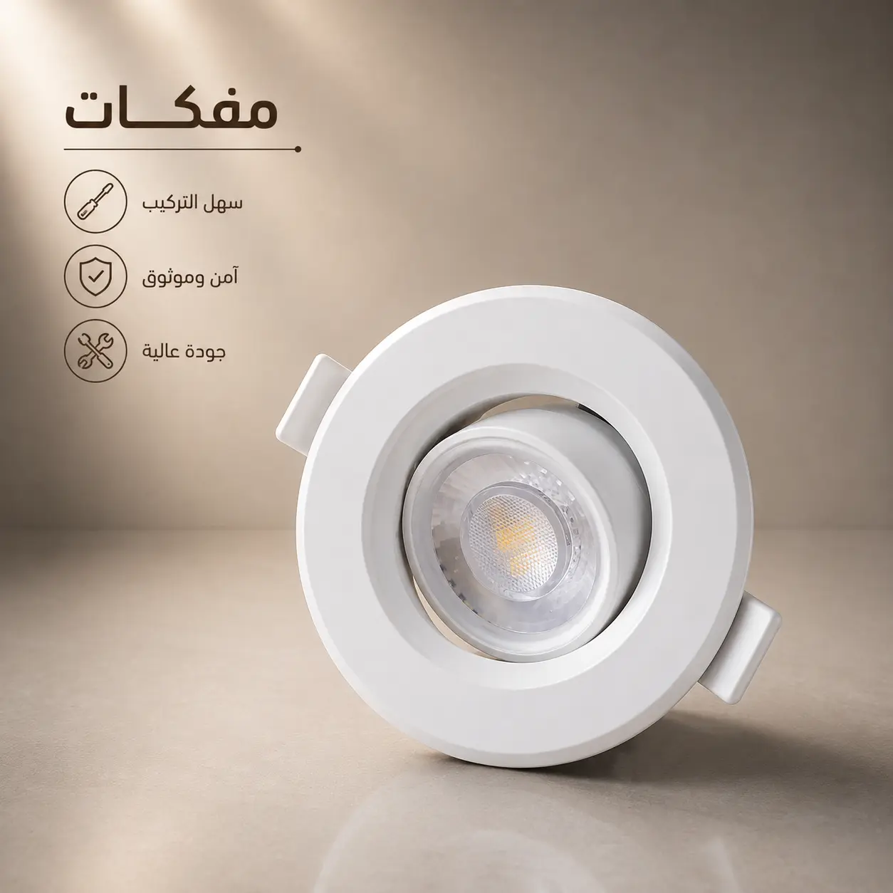 كشاف دفن متحرك مقاس 7 سم 7 واط ضمان سنتين