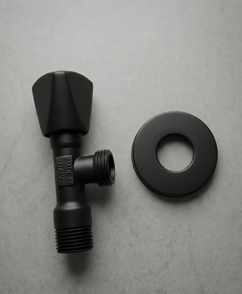 DueGi Italian Black Angle Valve